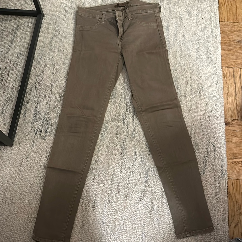 Khaki colored denim. Great condition.
